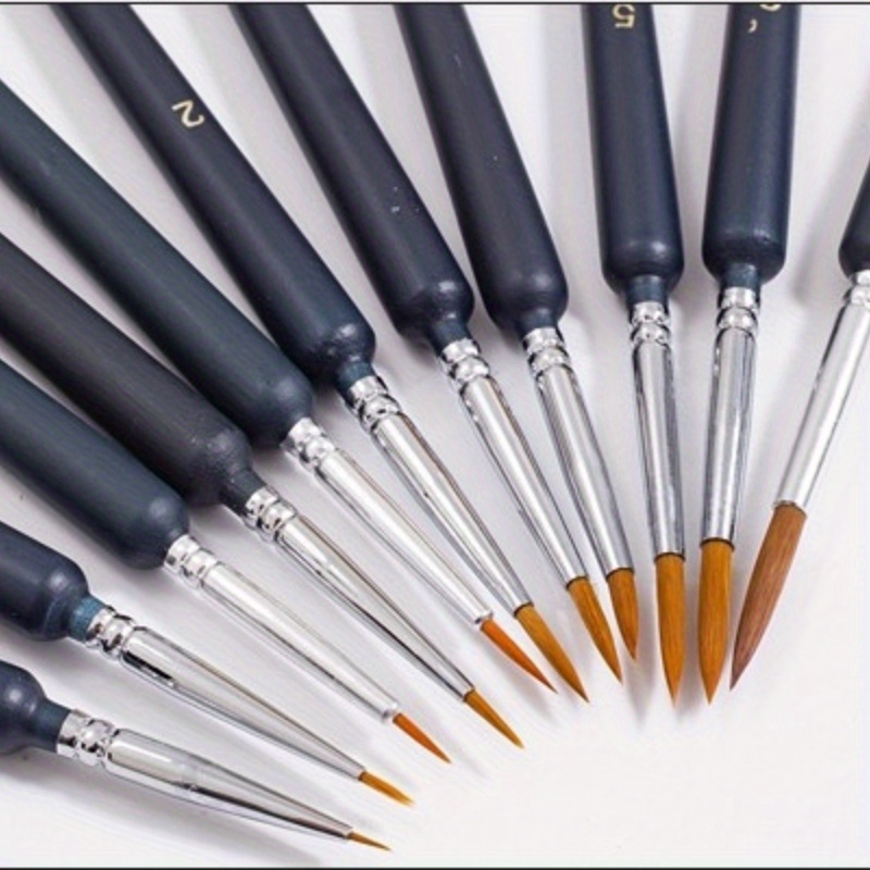 Paint Brush - 11-teiliges Pinselset, professionelle Malpinsel, runde, spitze