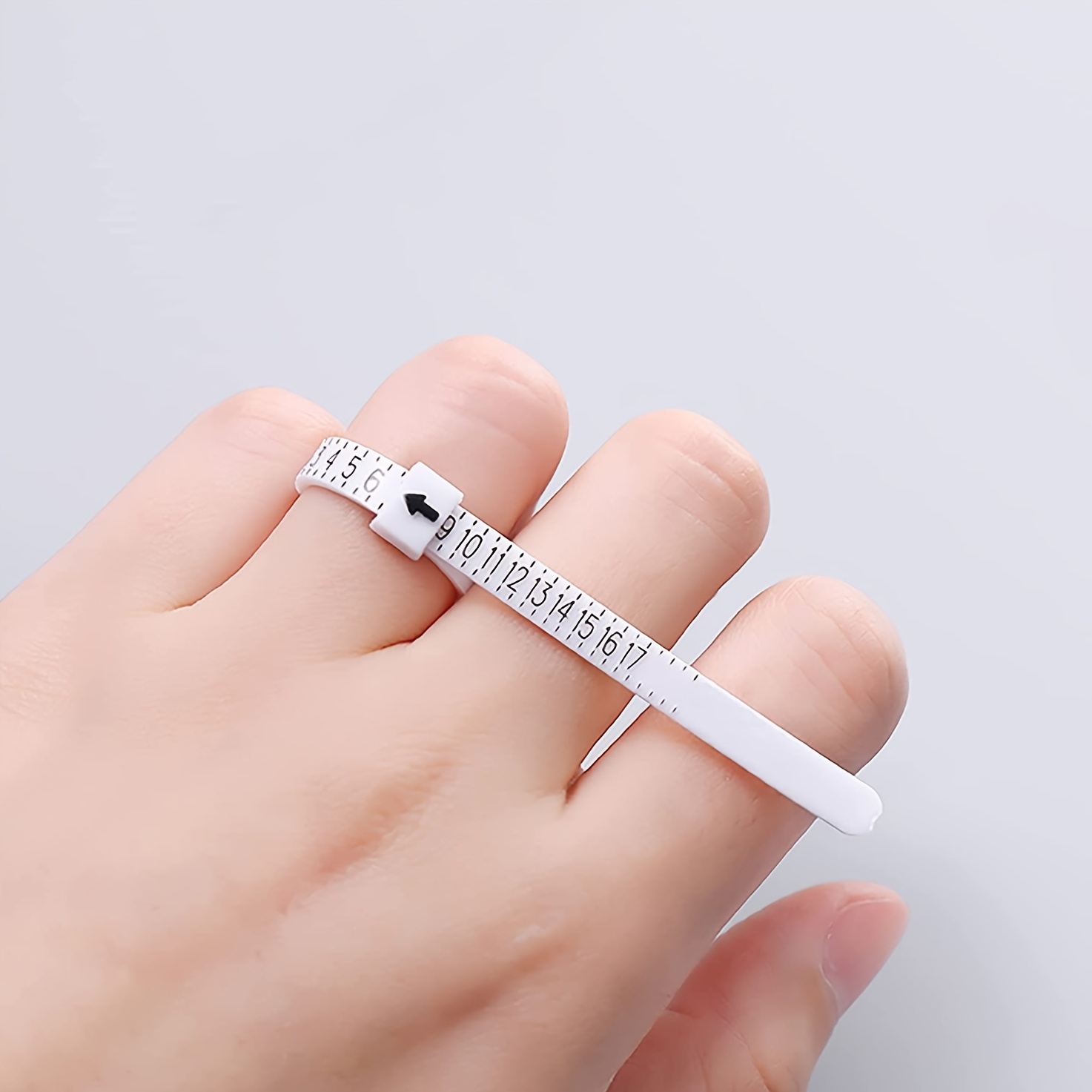 Tape Measure - Weißes Ringgrößenmesswerkzeug – weiches, verstellbares Schmuckmessband