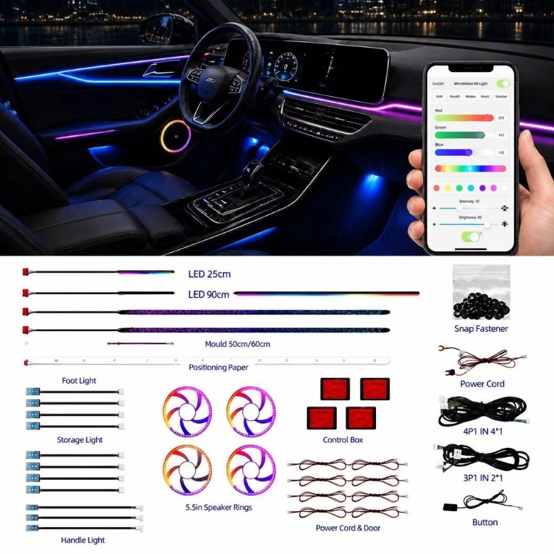 Auto-Ambientebeleuchtungs-Set  – Door Handle Bewertung und Preis