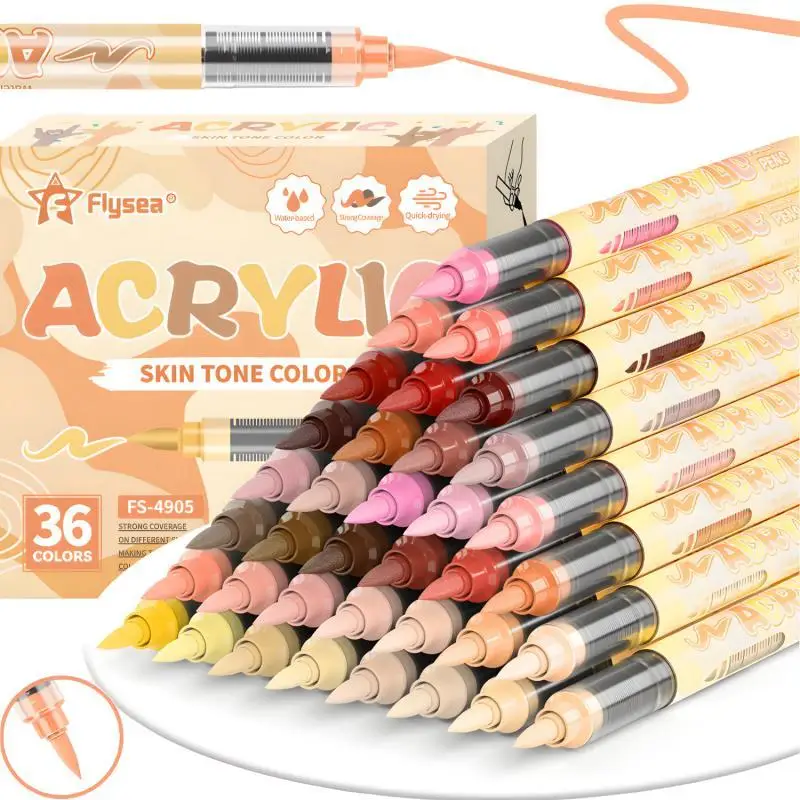 12-72 Hautfarbene Kunstmarker  – Paint Brush Bewertung und Preis