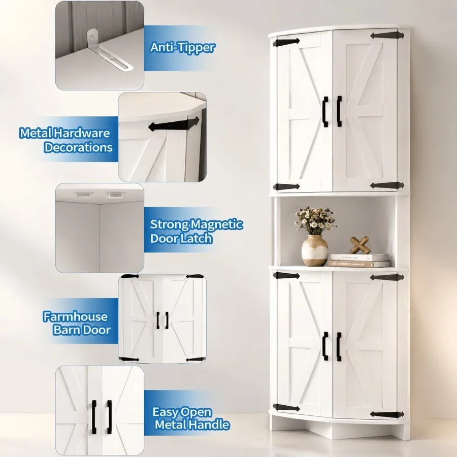 64,8 cm hoher Eck-Schrank mit  – Cabinet Hinges Bewertung und Preis