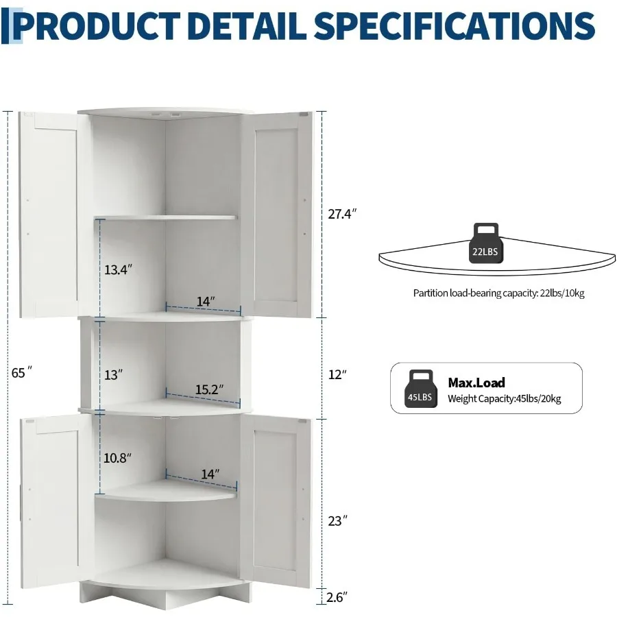 64,8 cm hoher Eck-Schrank mit  – Cabinet Hinges Bewertung und Preis