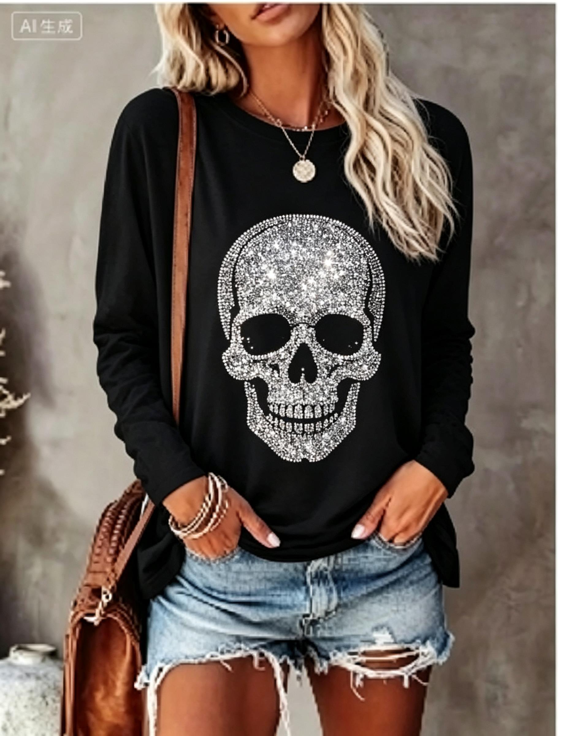 Damen Langarm-T-Shirt mit simu – Wallpaper Bewertung und Preis